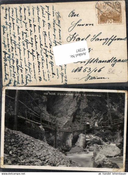 97287,Steiganlage Tschaukofall b. Ferlach Fotokarte 1929
