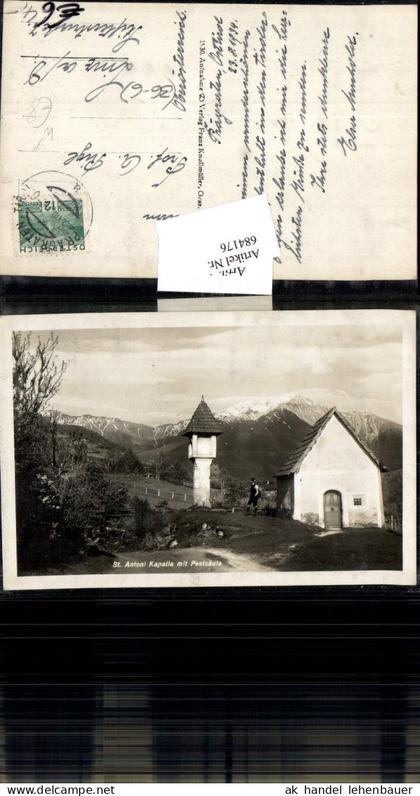 684176 seltene AK St. Antoni Kapelle m. Pestsäule bei Prägraten Osttirol