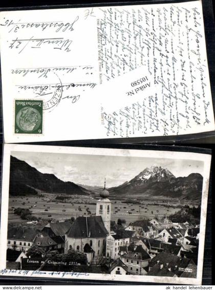 105580,Liezen m. Grimming Kirche 1940