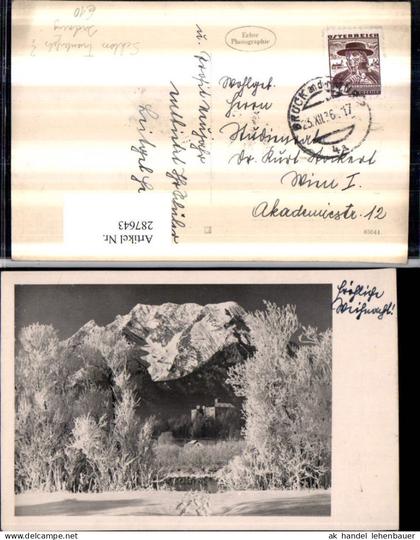 287643,Schloss Trautenfels b. Irdning Bergkulisse Winterbild