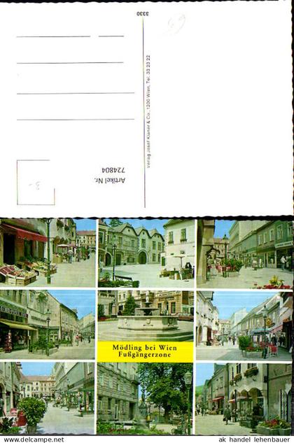 724804 Mödling bei Wien Fußgängerzone Mödling Bez. Mödling