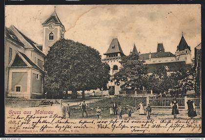 AK Maissau, Ortspartie mit Schloss