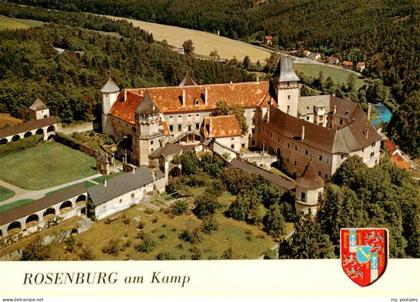 Rosenburg Kamp Waldviertel AT Burg Rosenburg mit Torturm Arkaden und Sammlungen
