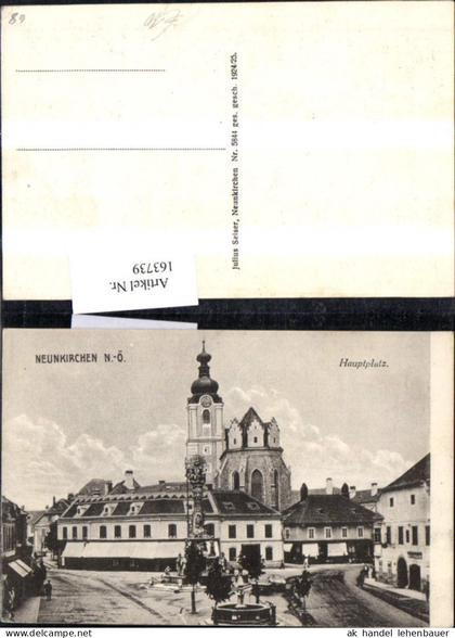 163739,Neunkirchen Hauptplatz Brunnen Säule