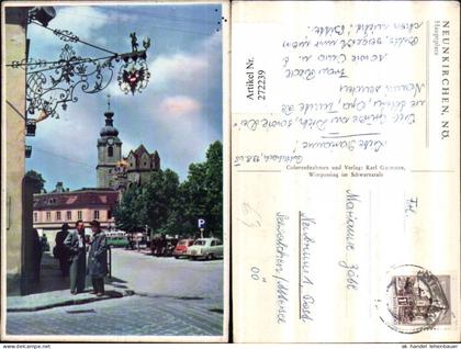 272239,Neunkirchen Hauptplatz Straßenansicht Pestsäule Kirche