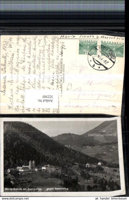 322505,Maria-Schutz am Semmering Totale geg. Semmering