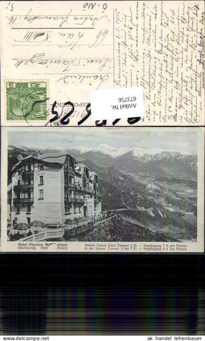 673756,Hotel Pension Wallner Semmering Semmering-Kurort