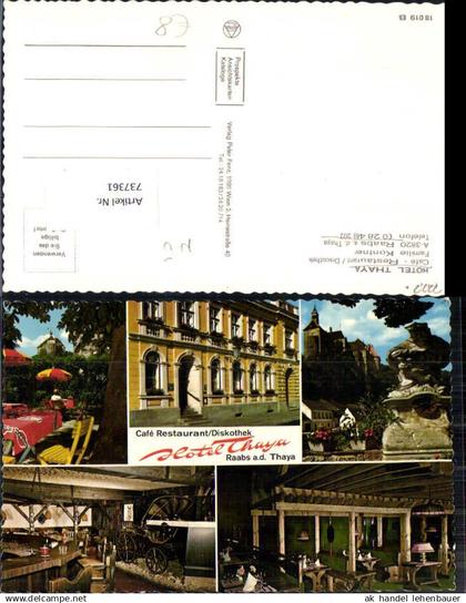 737361 Raabs an der Thaya Cafe Restaurant Hotel Thaya
