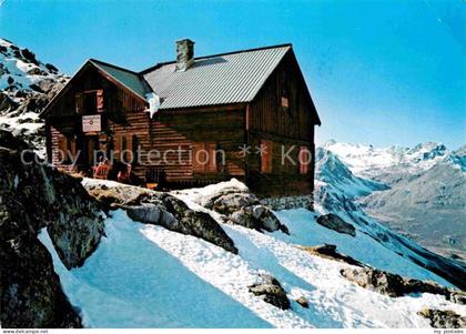 Feichten Kaunertal Rauhekopfhuette mit Glockturm Gebirgspanorama