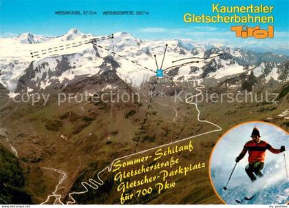 Feichten Kaunertal Tirol Kaunertaler Gletscherbahnen Fliegeraufnahme