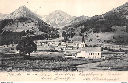 Schattwald i. Tirol 1111 m Kirche Postkarte AK 1904