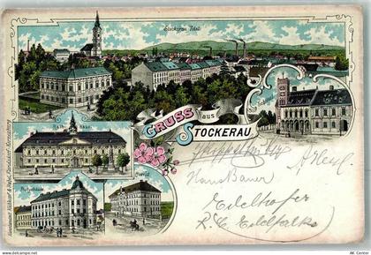 2000 Stockerau Lithographie rat Postamt Konviet Schloss - 13622721