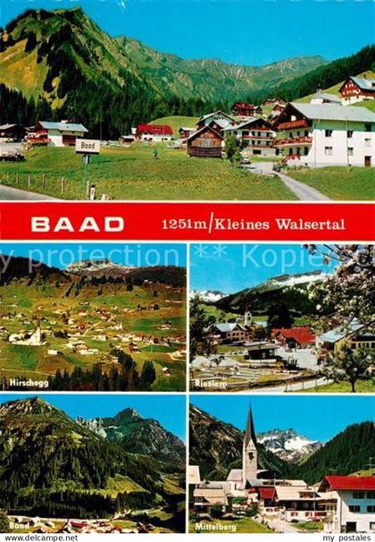 Baad Mittelberg Kleinwalsertal Fliegeraufnahme Hirschegg Riezlern Mittelberg