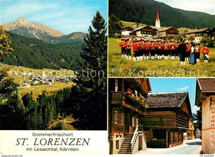 St Lorenzen Lesachtal Panorama Sommerfrische Bauernkapelle Motiv Dorfstrasse