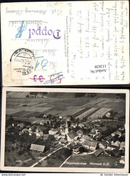 112620,Seltene Fliegeraufnahme Mettmach bei Ried im Innkreis 1943