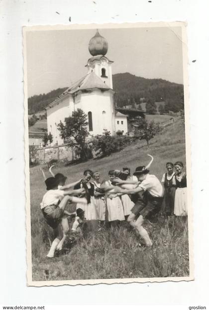 SAALBACH (AUTRICHE)  ? 75600 CARTE PHOTO DANSE FOLKLORIQUE
