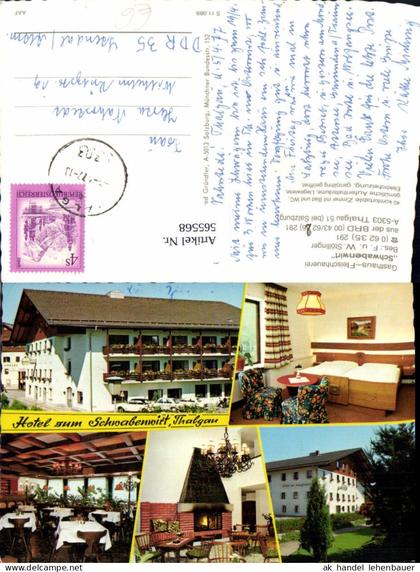 565568,Mehrbild Ak Thalgau Gasthaus Fleischhauerei Schwabenwirt Gaststube