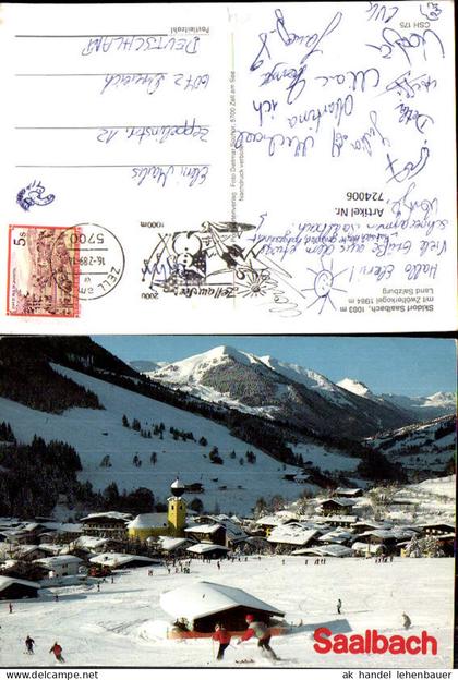 724006 Saalbach Saalbach-Hinterglemm mit Zwölferkogel Wintersport