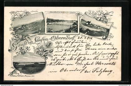 AK Oberndorf bei Salzburg, Ortsansicht mit Laufen