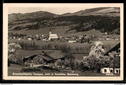 AK Thalgau /Salzburg, Panorama mit Kirche