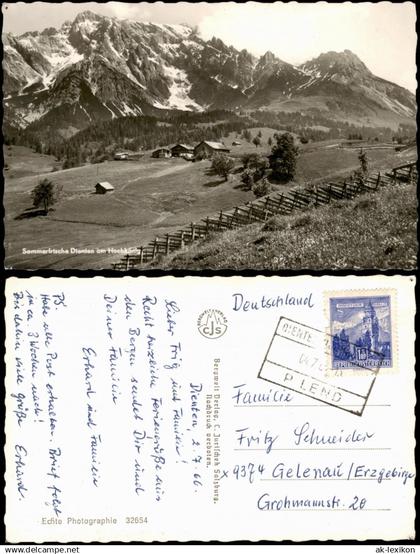 Ansichtskarte Dienten am Hochkönig Panorama-Ansicht 1966