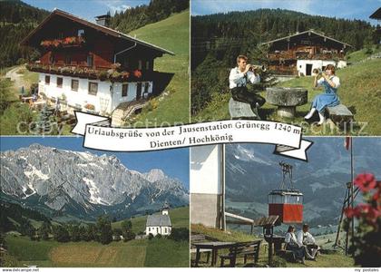 Dienten Hochkoenig Grueneggbauer Jausenstation Gruenegg Seilbahn