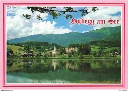 Goldegg Pongau AT Seepartie mit Schloss Goldegg