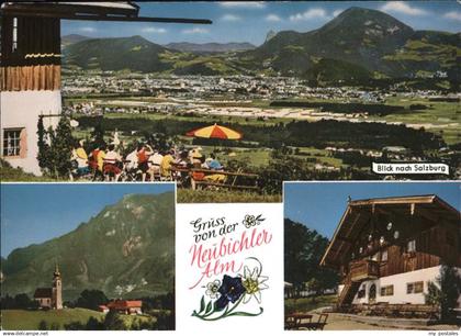 Salzburg Oesterreich Neubichler Alm Kirche Panorama Blick ueber die Stadt