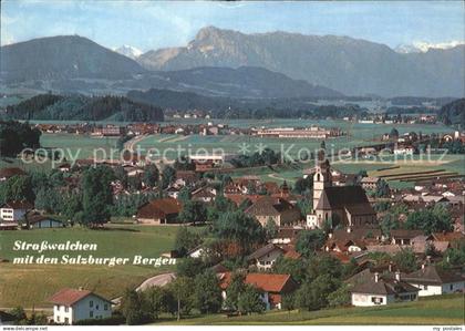 Strasswalchen Ortsblick mit Salzburger Bergen