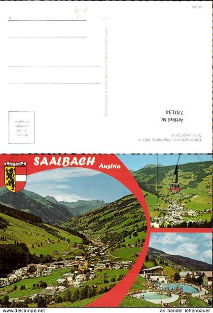 720134 Mehrbild AK Saalbach Saalbach-Hinterglemm Seilbahn Schattberg Schwimmbad