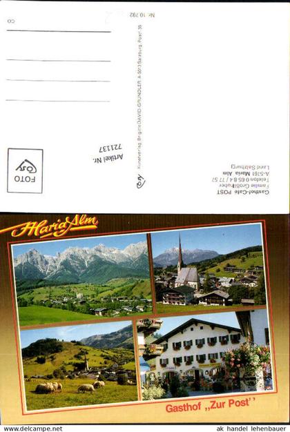 721137 Maria Alm Maria Alm Land Salzburg Gasthaus Post