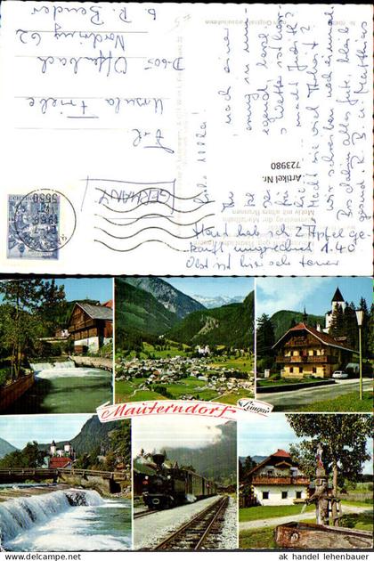 723980 Mehrbild AK Mauterndorf im Lungau Eisenbahn Murtalbahn Schloss Mauterndorf