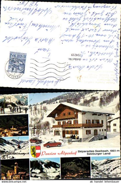 724219 Saalbach Saalbach-Hinterglemm Pension Alpenhof im Winter