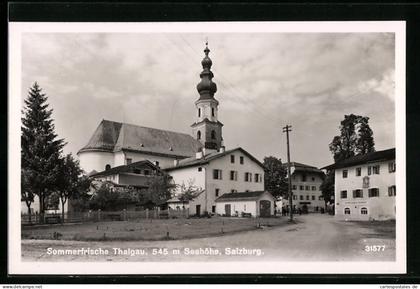 AK Thalgau, Ortsansicht mit Kirche