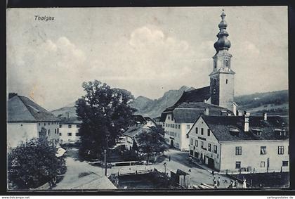 AK Thalgau, Ortspartie im Zentrum mit Kirche