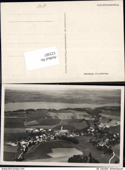 123307,Tolle Fliegeraufnahme Henndorf am Wallersee bei Salzburg 1930 Fliegerschule