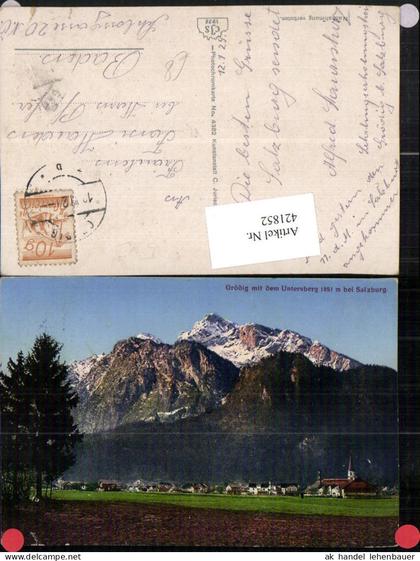 421852,Grödig Totale m. Untersberg b. Salzburg Bergkulisse