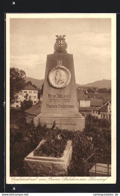 AK Henndorf am Wallersee, Grabdenkmal von Franz Stelzhamer