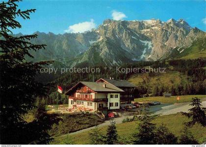 Dienten Hochkoenig Pinzgau-Pongau AT Alpengasthof Pension uebergossene Alm Blick