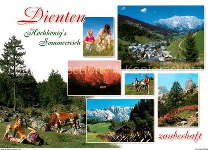 Dienten Hochkoenig Teilansichten Panorama Picknick