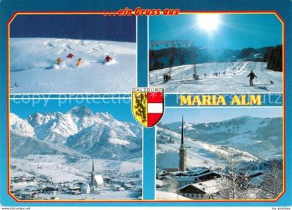 Maria Alm Steinernen Meer Ortsansicht Kirche Skigebiet