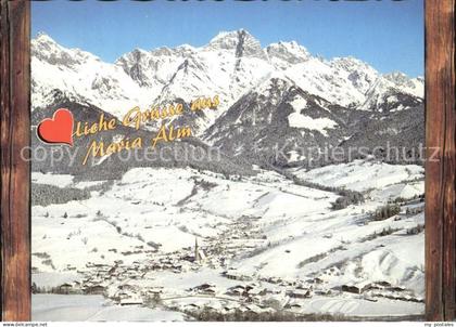 Maria Alm Steinernen Meer Wintersportzentrum Alpen Fliegeraufnahme