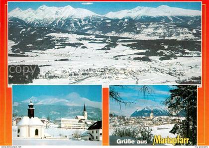 Mariapfarr AT Fanningberg Weisspriach Kirche Ortsansicht