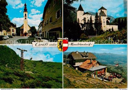 Mauterndorf AT Hauptplatz Schloss Mauterndorf Sessellift auf Grosseck Speiereckh