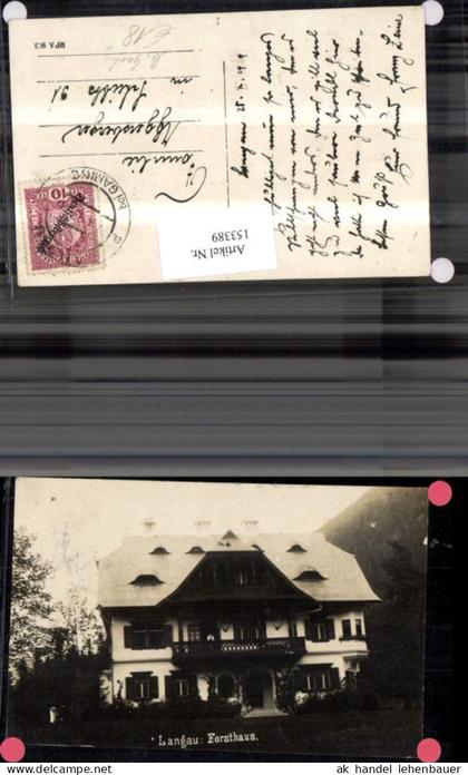 153389,Langau b. Gaming Forsthaus 1919 Altenreith Brettl Gaming Kienberg Lackenhof Mitterau Nestelberg Neuhaus Polzber