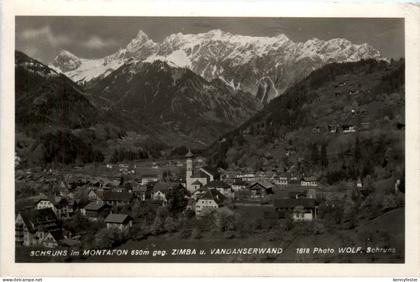 Schruns mi Montafon geg. Zimba u. Vandanserwand