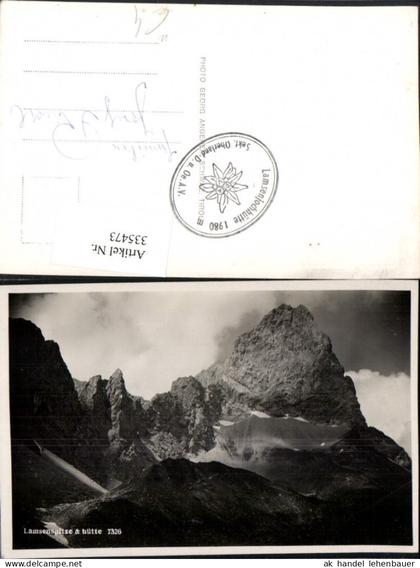 335473,Lamsenspitze u. Berghütte b. Vomp Bergkulisse