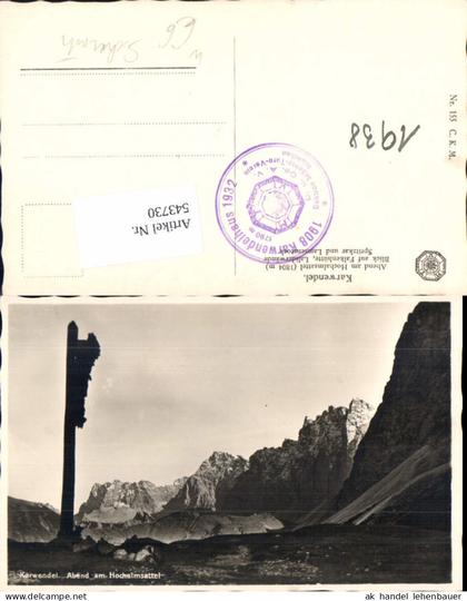 543730,Karwendel Hochalmsattel b. Scharnitz Vomp Eng