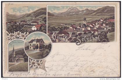 Gruss aus Selzthal, Litho, 1897, mailed, creased corner