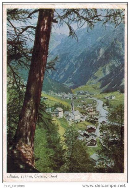 Autriche - Sölden Oetztal (Falte in die obere Ecke)